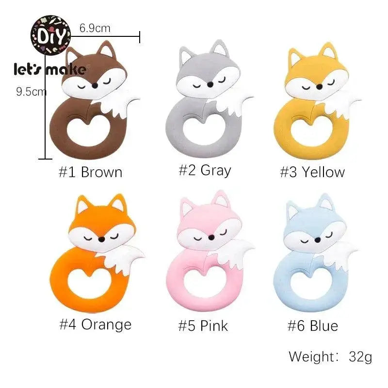 Silicone Cartoon Animal Teething Toy For Babies DIY Teether