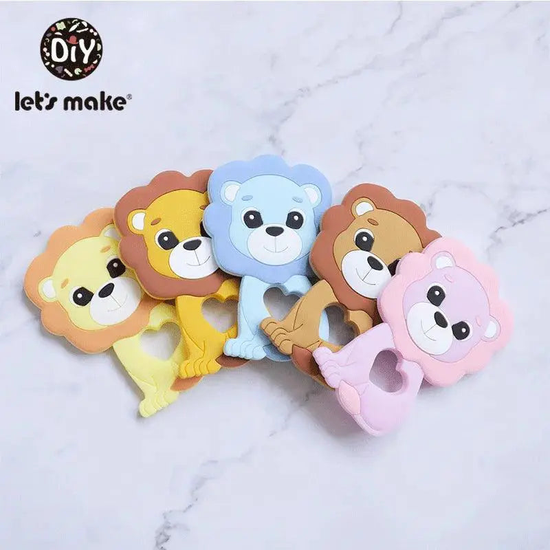 Silicone Cartoon Animal Teething Toy For Babies DIY Teether