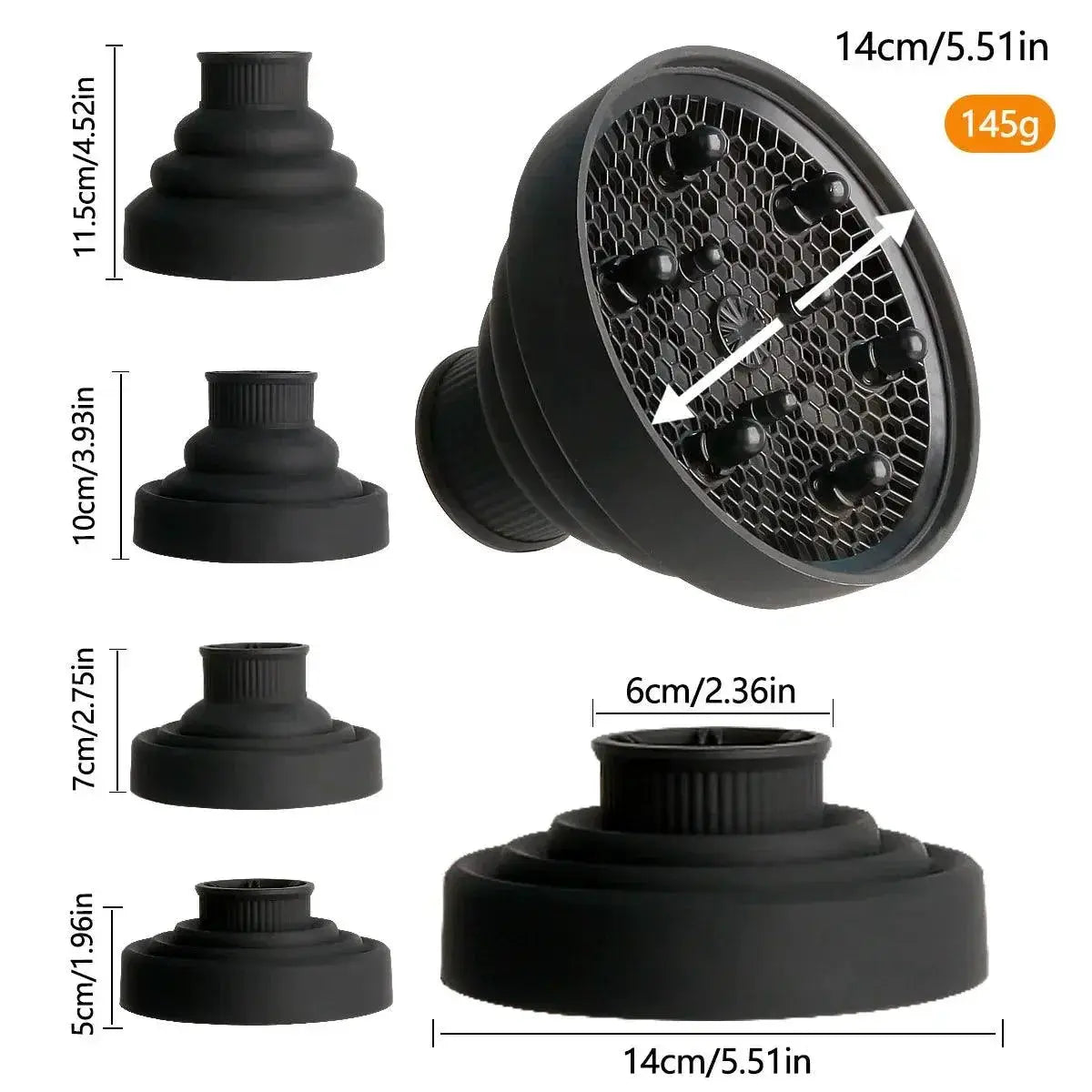 Heat-Protecting Hair Diffuser Drying — product view