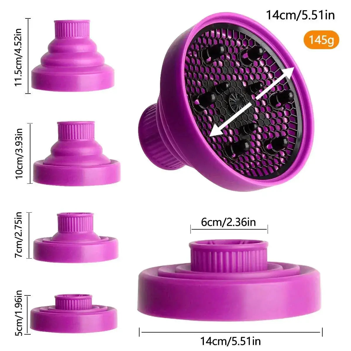 Heat-Protecting Hair Diffuser Drying — product view