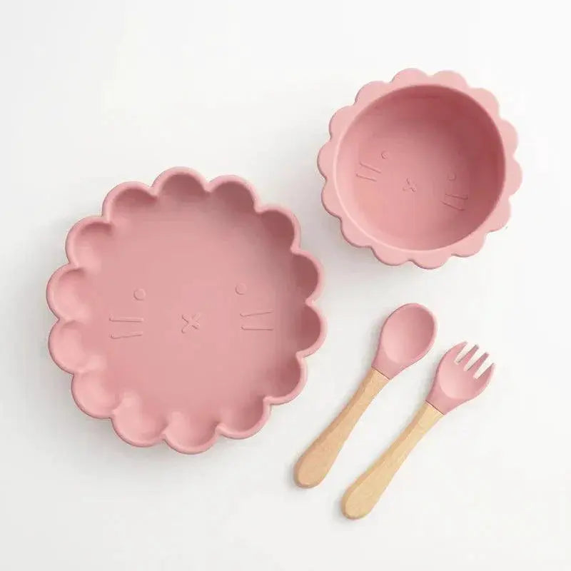 Silicone Kawaii Animal Plates And Bowls Set For Toddlers