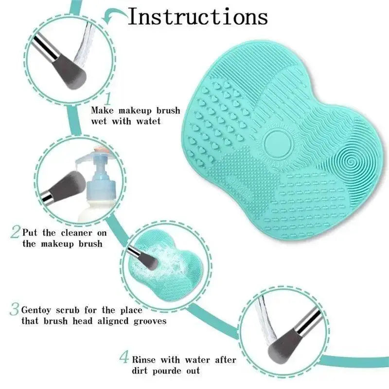 Silicone Makeup Brush Cleaner Mat for Effortless Cleaning