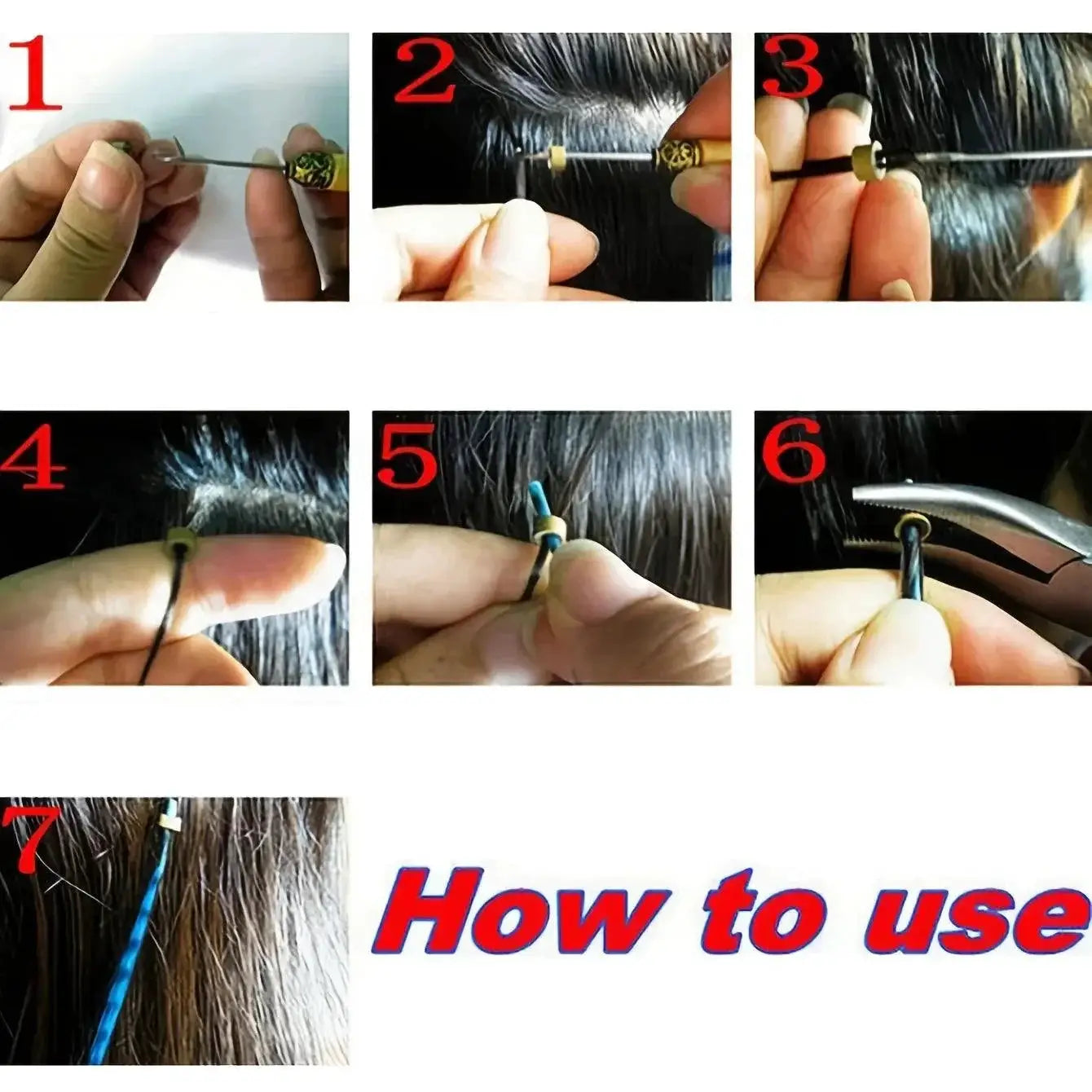 Silicone Micro Link Tube Ring for Wig Hair Extensions Tools