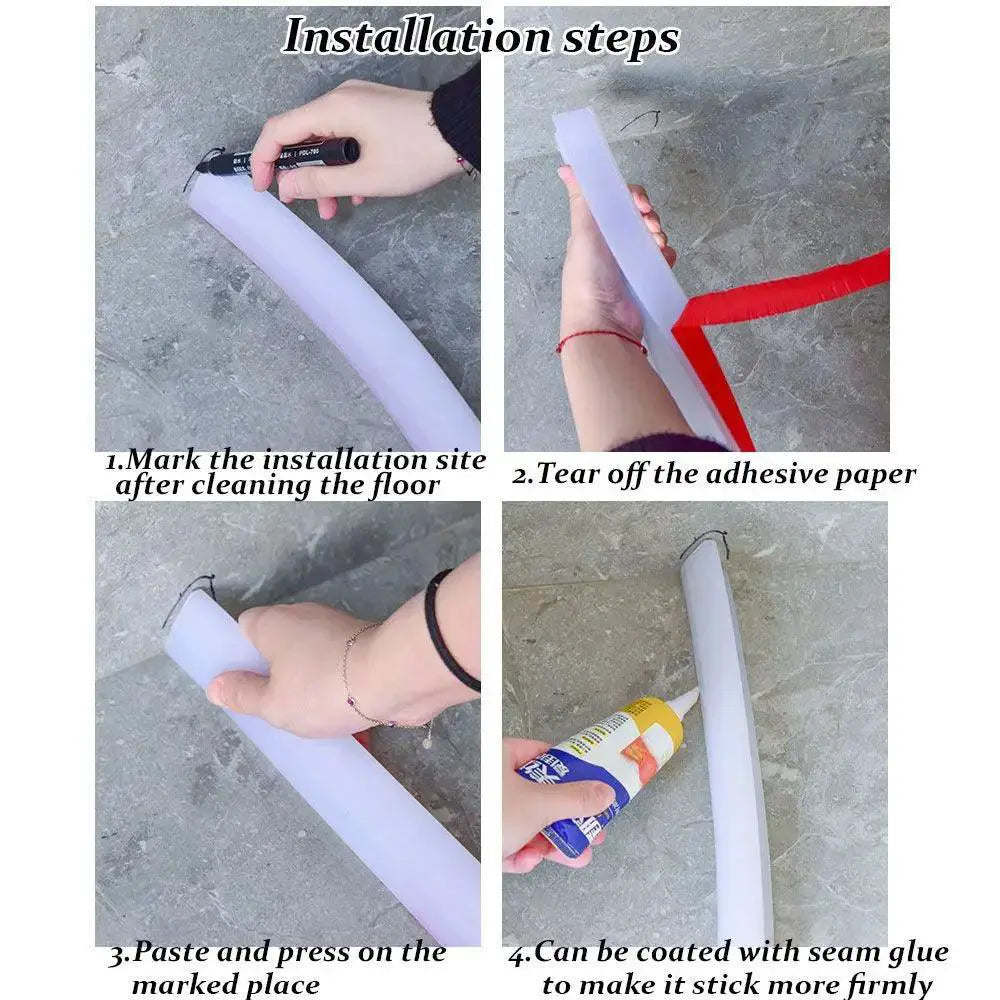 Silicone Shower Barrier Flexible Water Retention Solution