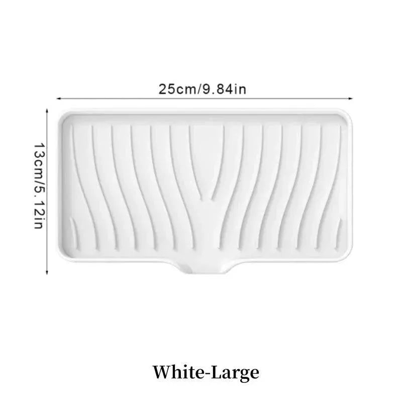 Silicone Soap Tray Flexible Anti Slip Sink Organizer