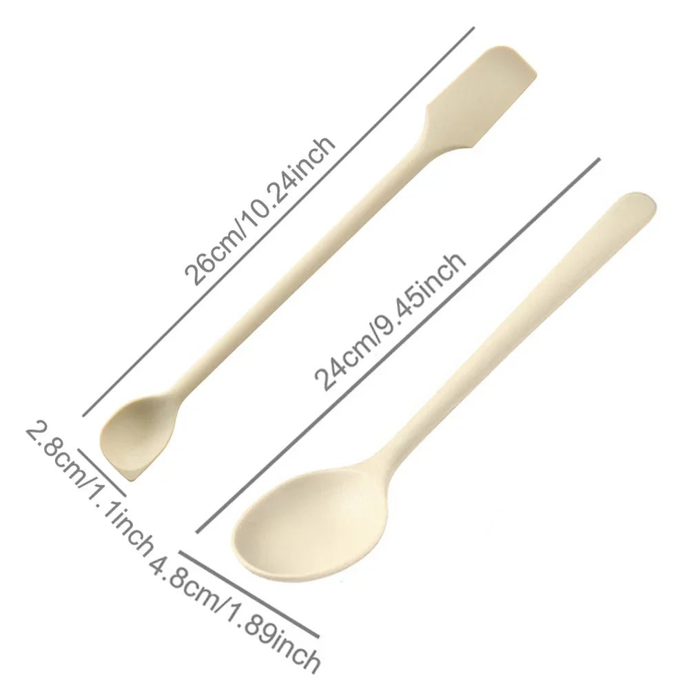 Silicone Spoon Set 2 Piece Jam And Rice Spoons Heat Resistant Nonstick Tools Set