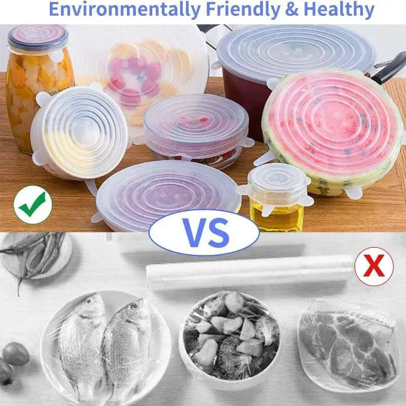 Silicone Stretch Lids Reusable Airtight Food Covers