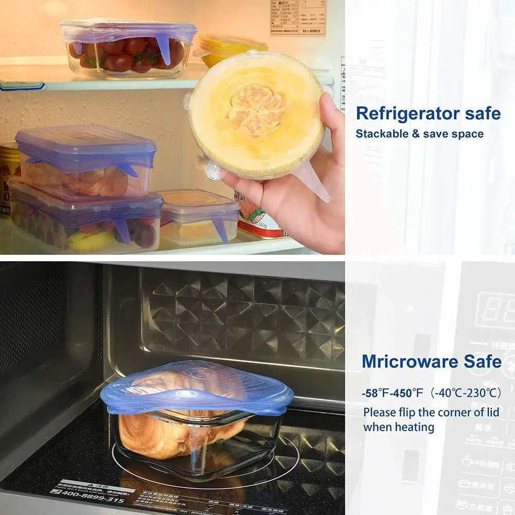 Silicone Stretch Lids Reusable Food Covers Eco Friendly