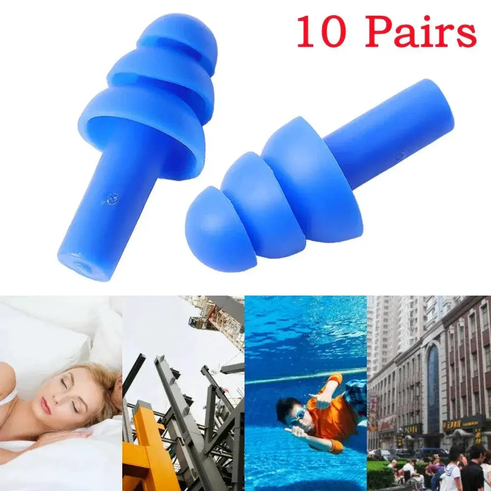 Silicone Swimming Ear Plugs Waterproof Noise Reduction