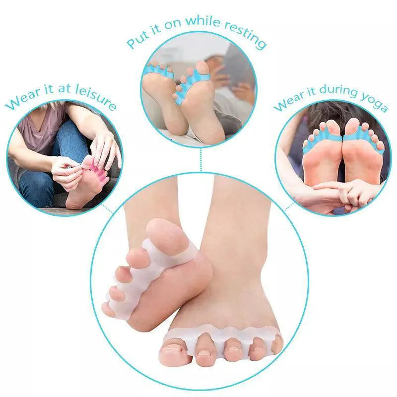 Silicone Toe Separator Set For Gentle Relief And Alignment