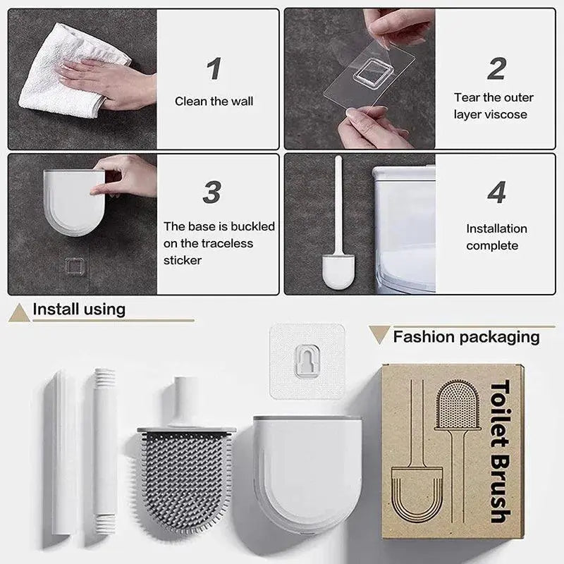 Silicone Toilet Brush Cleaner Efficient Bathroom Tool