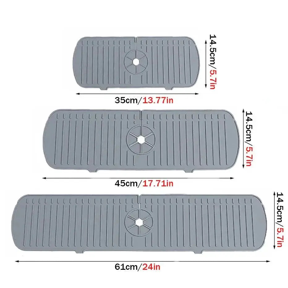 Silicone Water Ripples Sink Splash Pad Kitchen Bathroom
