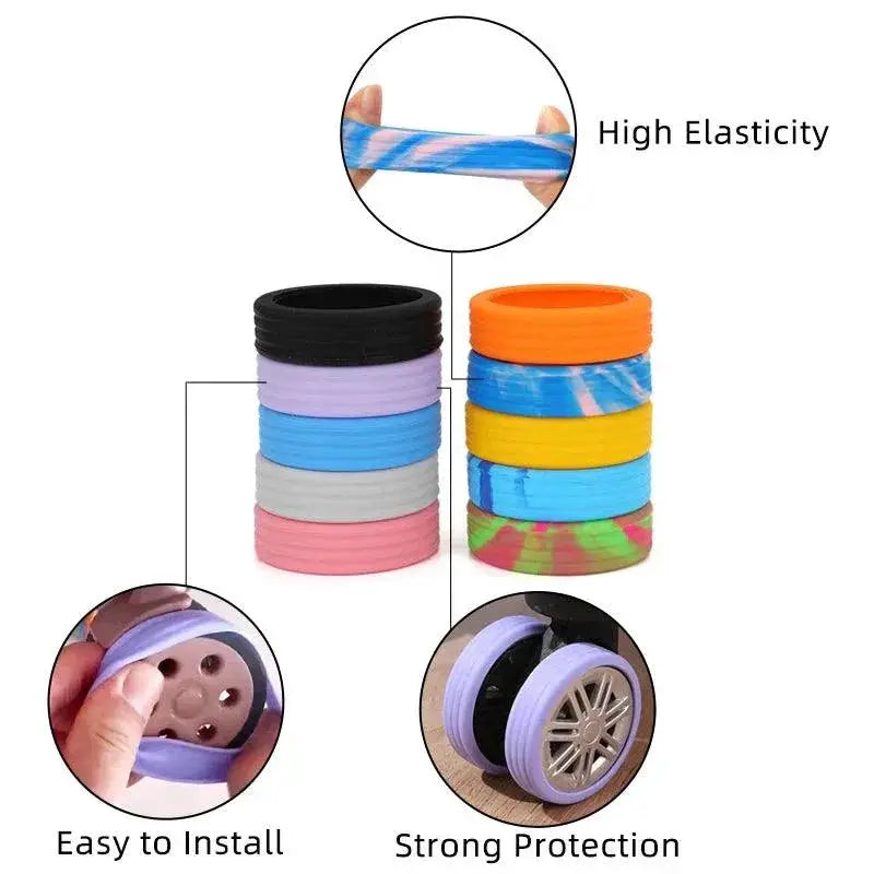 Silicone Wheel Noise Reducer For Suitcases Protect Wheels