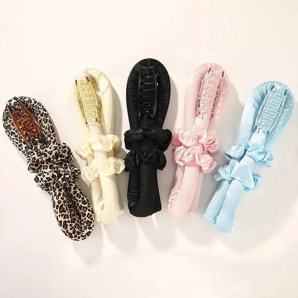 Silk Ribbon Headband For Heat Free Soft Curls Roller