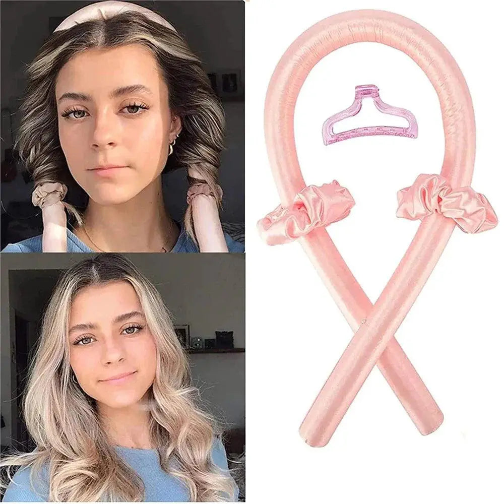 Silk Ribbon Headband For Heat Free Soft Curls Roller