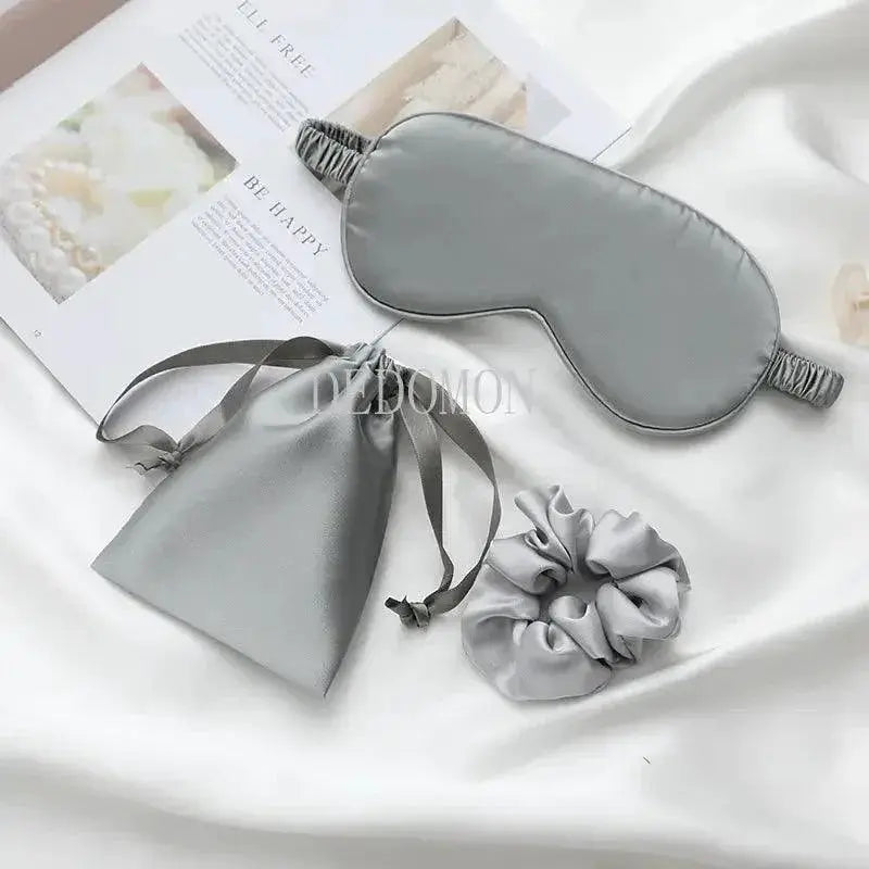 Silk Sleep Mask Set With Hair Accessories For Beauty Sleep