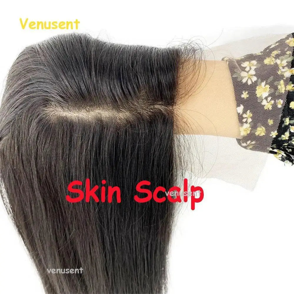 Silk Top European Virgin Hair Lace Closure Toupee Natural