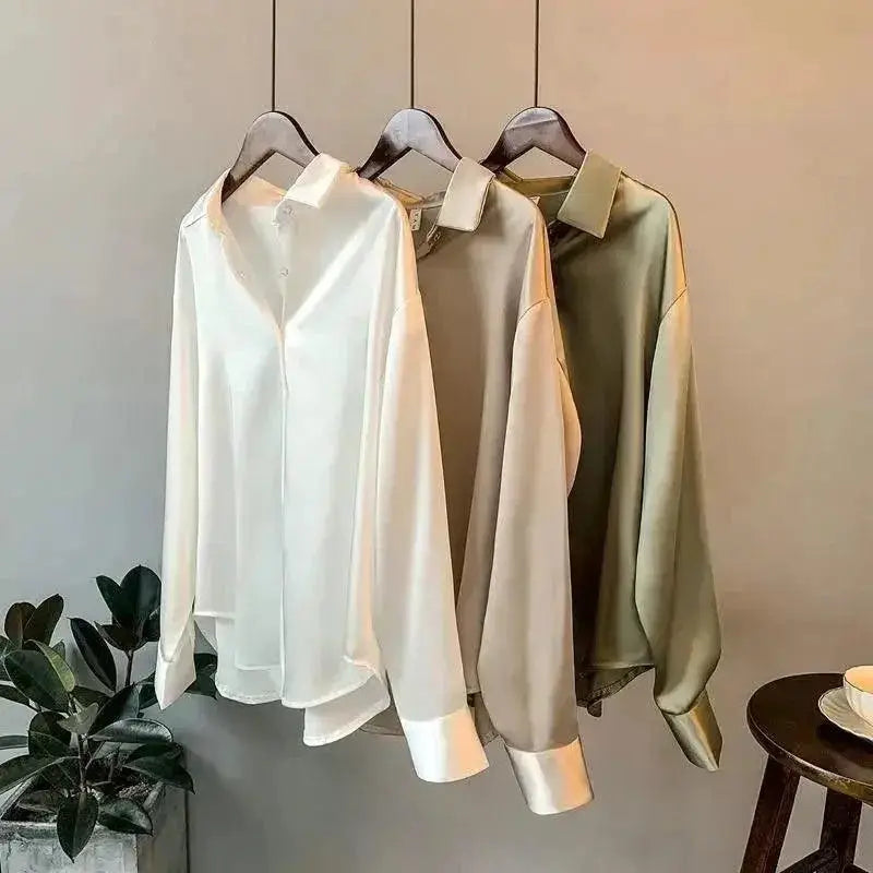 Silk Vintage Blouse Sophisticated Sheer Top for Women
