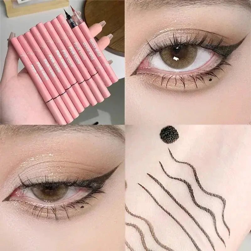 Silky Matte Waterproof Liquid Eyeliner Trio Black Brown Pink