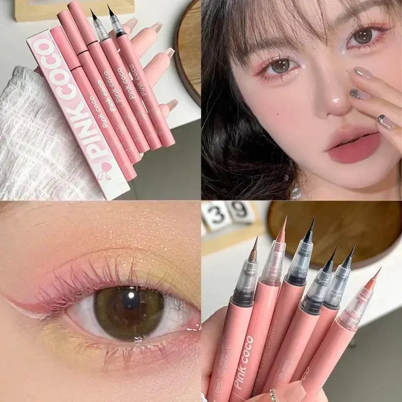 Silky Matte Waterproof Liquid Eyeliner Trio Black Brown Pink