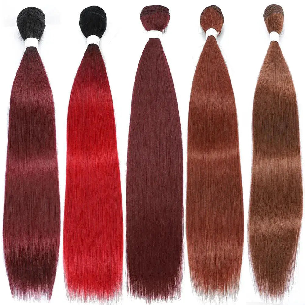Silky Straight Hair Extensions Vibrant Shades Free Shipping