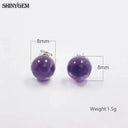Colorful Gemstone Stud Earrings Everyday