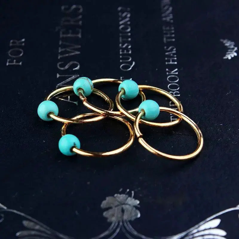 Durable Silver Hair Rings for Braids — 5pcs   NO.8