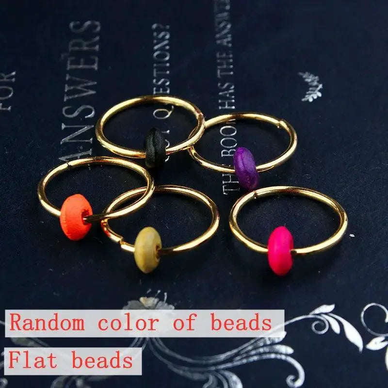 Durable Silver Hair Rings for Braids — 5pcs   NO.15