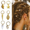 Silver Hair Rings Set For Braids Dreadlocks Extensions