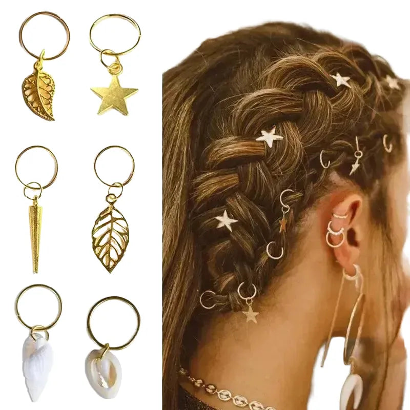 Durable Silver Hair Rings for Braids — 5pcs   NO.1