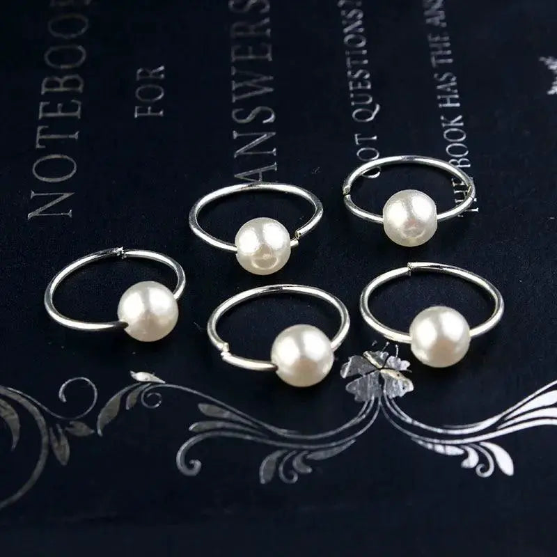 Durable Silver Hair Rings for Braids — 5pcs   NO.9
