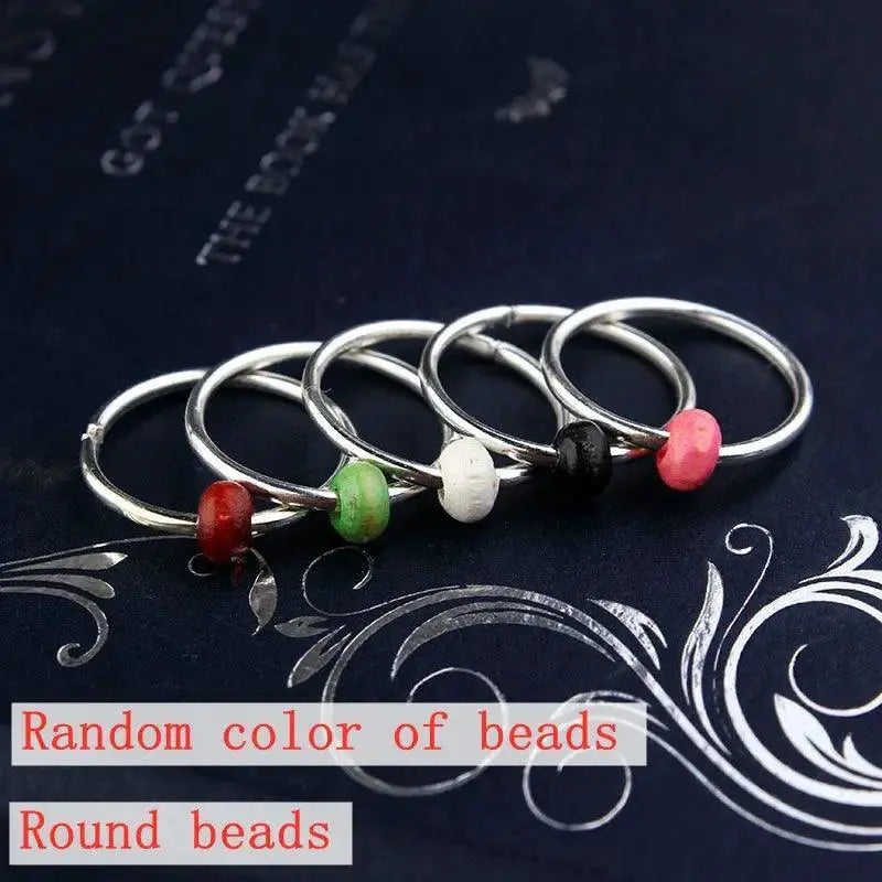 Durable Silver Hair Rings for Braids — 5pcs   NO.13