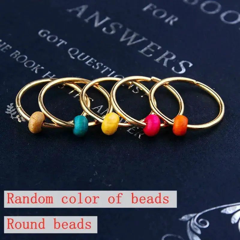 Durable Silver Hair Rings for Braids — 5pcs   NO.16