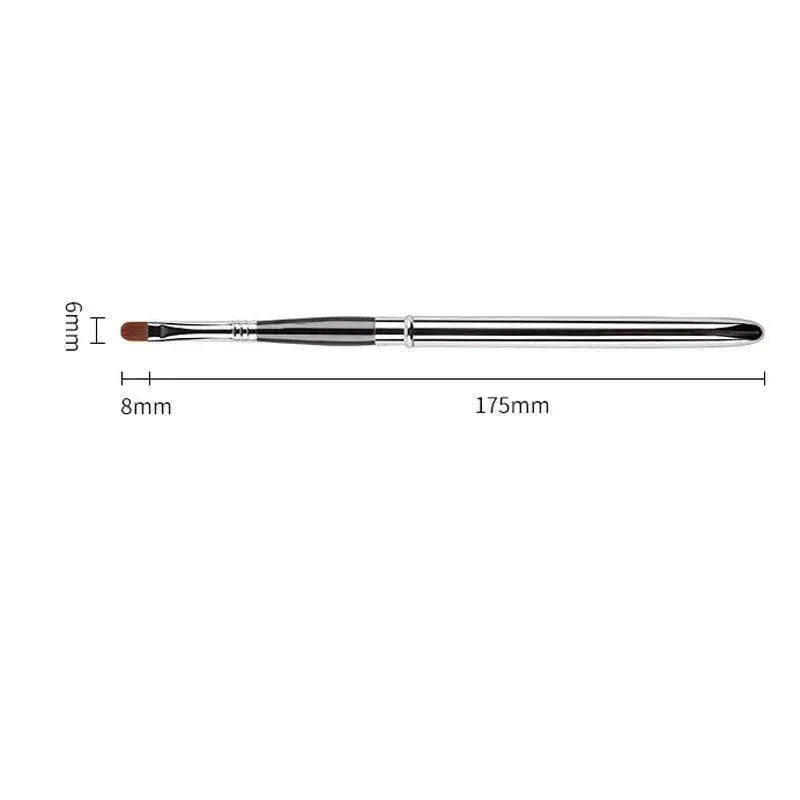 Silver Lips Makeup Brush Pen Portable Lip Tool For Lip Care