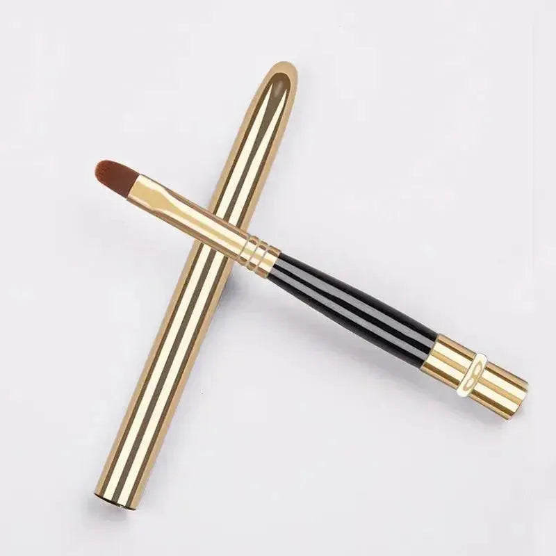 Silver Lips Makeup Brush Pen Portable Lip Tool For Lip Care