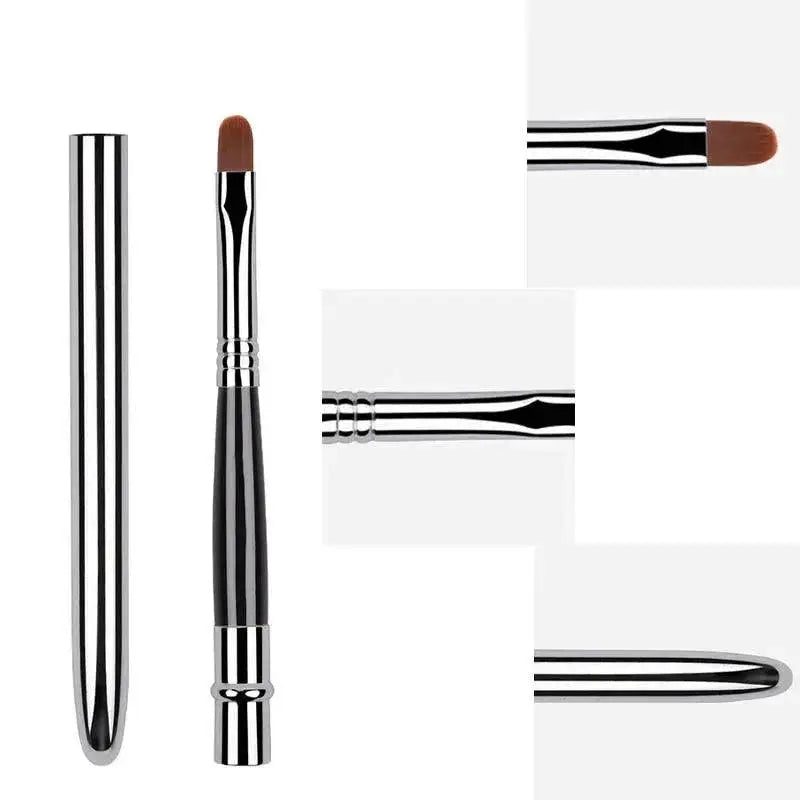 Silver Lips Makeup Brush Pen Portable Lip Tool For Lip Care