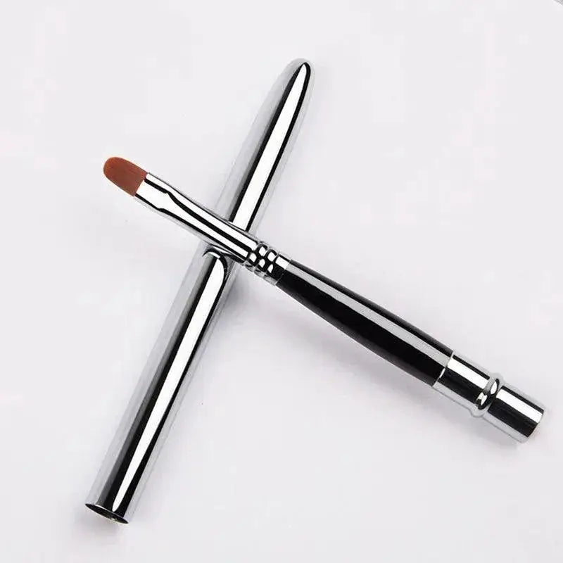 Silver Lips Makeup Brush Pen Portable Lip Tool For Lip Care