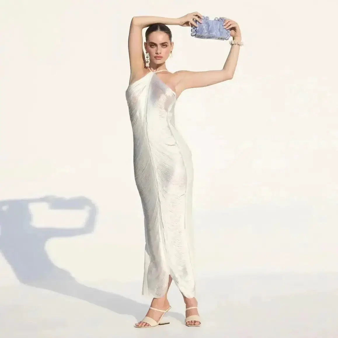 Silver Sparkle Off Shoulder Mini Dress Stylish Elegance