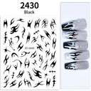 Silver Tribal 3D Nail Art Sticker Set Enhance Your Style
