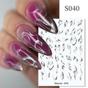 Silver Tribal 3D Nail Art Sticker Set Enhance Your Style