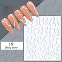 Silver Tribal 3D Nail Art Sticker Set Enhance Your Style