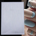 Silver Tribal 3D Nail Art Sticker Set Enhance Your Style