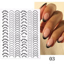 Silver Tribal 3D Nail Art Sticker Set Enhance Your Style