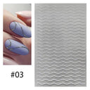 Silver Tribal 3D Nail Art Sticker Set Enhance Your Style