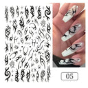 Silver Tribal 3D Nail Art Sticker Set Enhance Your Style