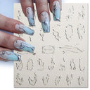 Silver Tribal 3D Nail Art Sticker Set Enhance Your Style