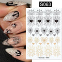 Silver Tribal 3D Nail Art Sticker Set Enhance Your Style