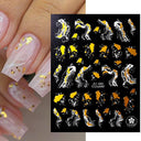 Silver Tribal 3D Nail Art Sticker Set Enhance Your Style