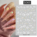 Silver Tribal 3D Nail Art Sticker Set Enhance Your Style