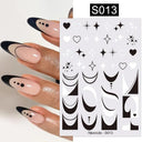 Silver Tribal 3D Nail Art Sticker Set Enhance Your Style